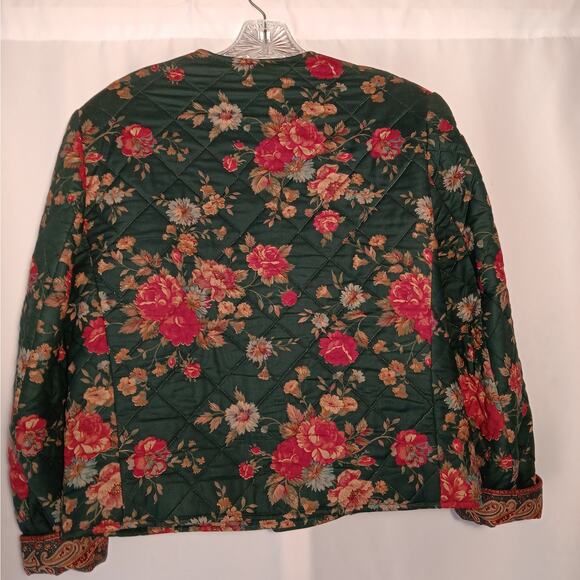 EUC Vera Bradley Large Quilted Greenbriar Pattern Button Up Jacket RETIRED 1987 - Picture 5 of 10